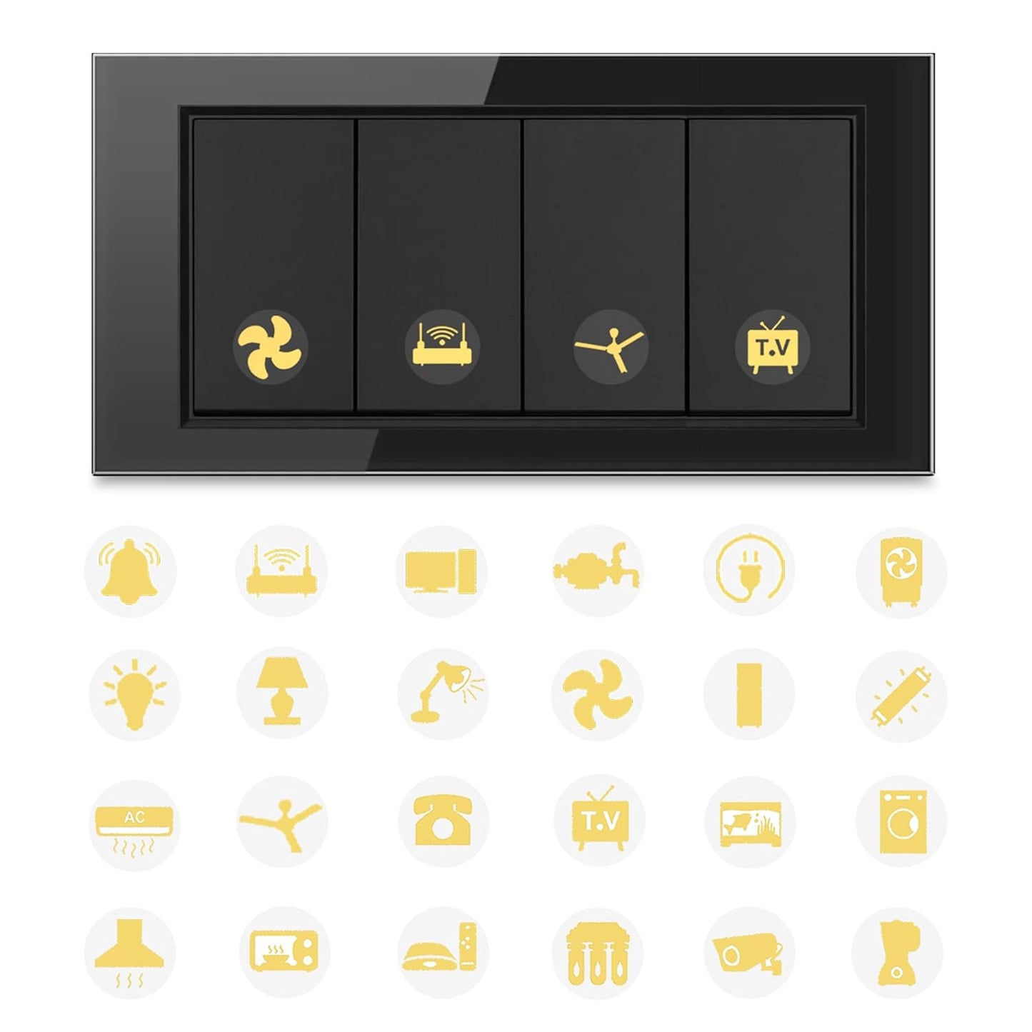 LuxLabel™ – Gold Switch Stickers
