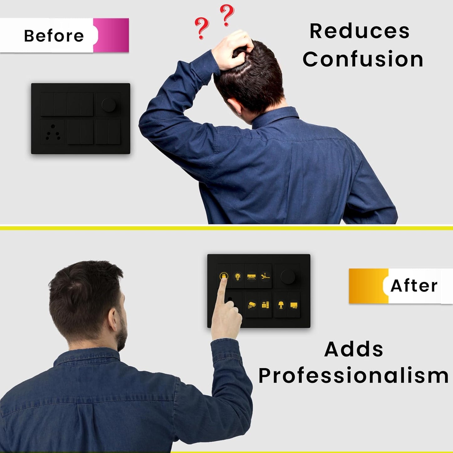 LuxLabel™ – Gold Switch Stickers