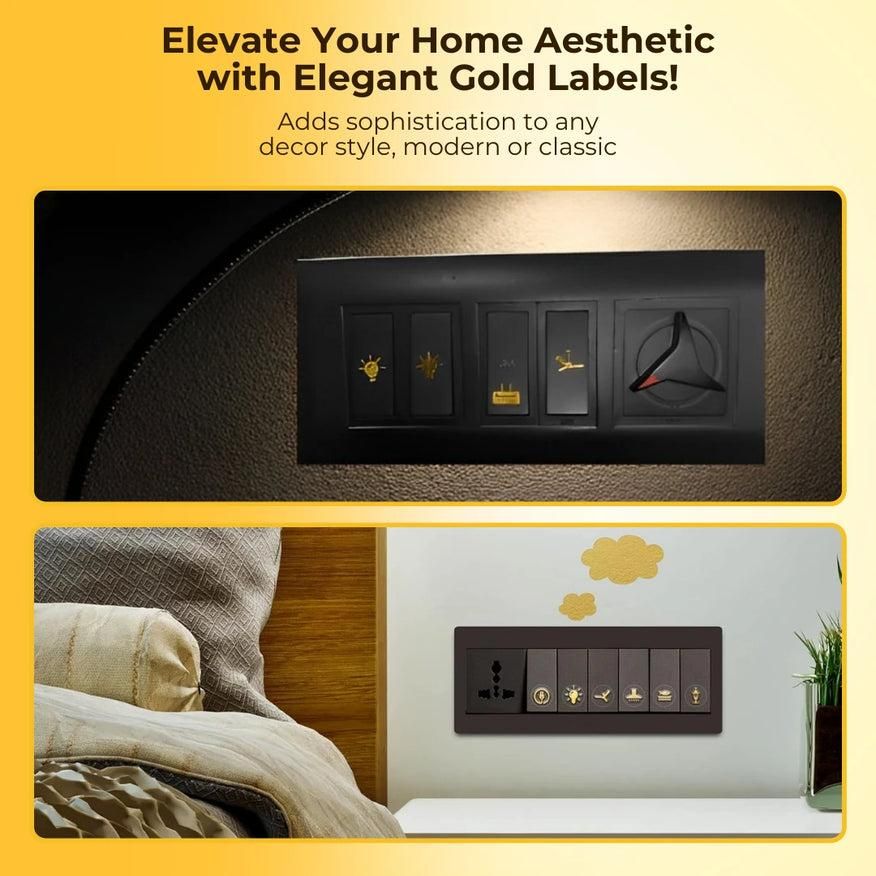 LuxLabel™ – Gold Switch Stickers