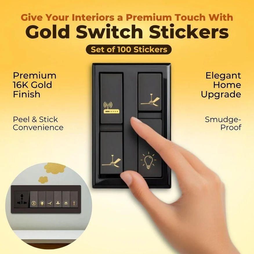 LuxLabel™ – Gold Switch Stickers