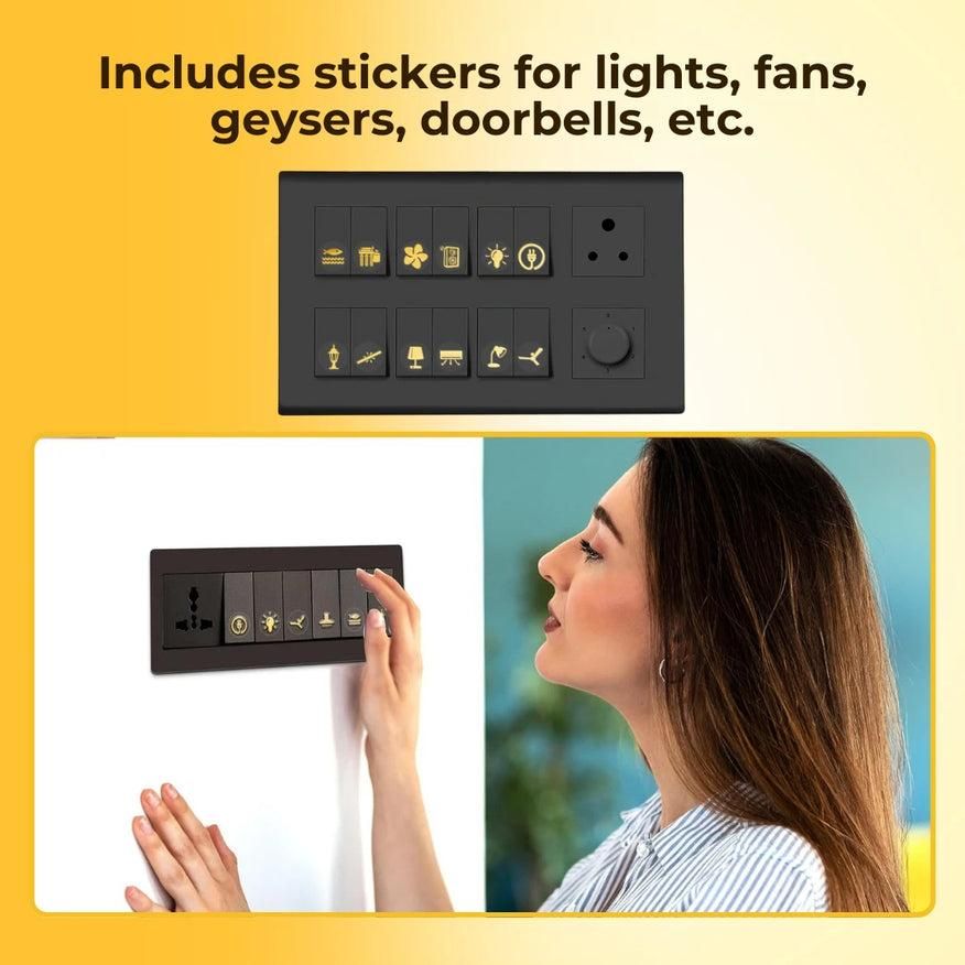LuxLabel™ – Gold Switch Stickers