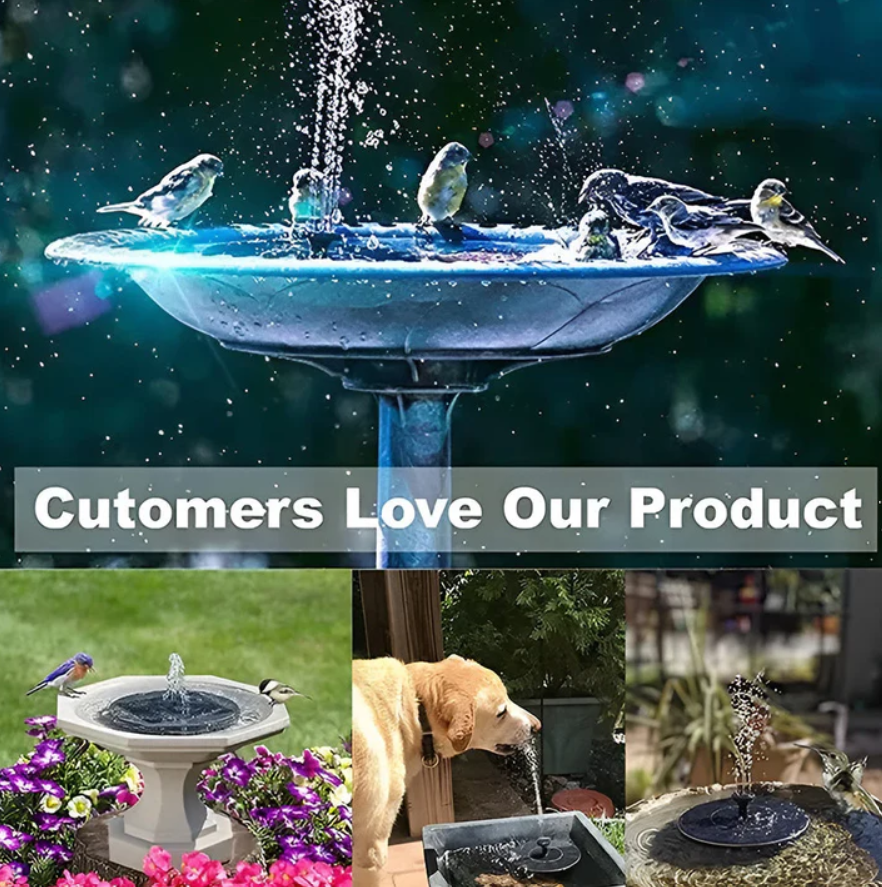 BirdCare™ Solar-Powered Fountain Kit