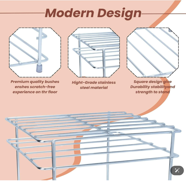 Steel Matka Stand With Tray