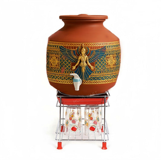 Steel Matka Stand With Tray