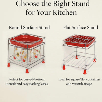 Steel Matka Stand With Tray