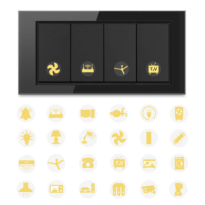 LuxLabel™ – Gold Switch Stickers