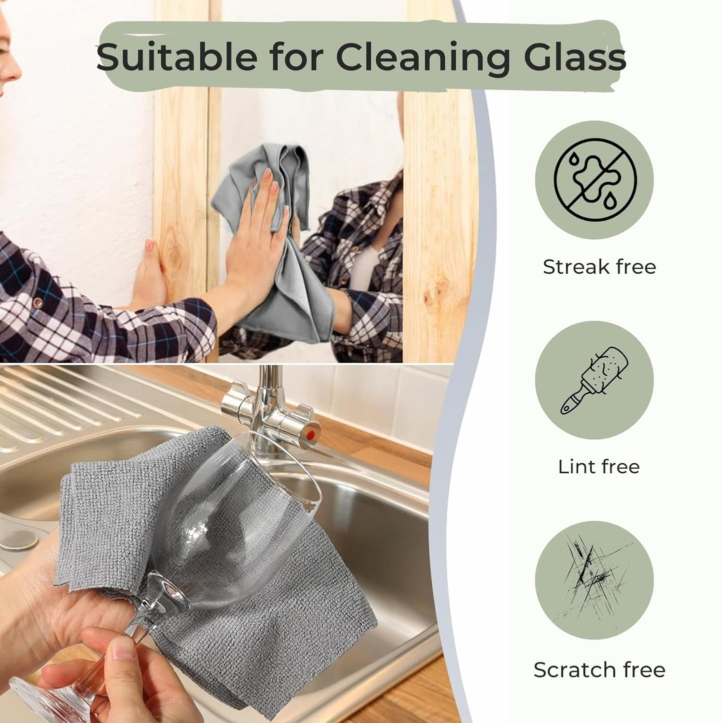 Microfiber Cleaning Cloth (20 Sheets)
