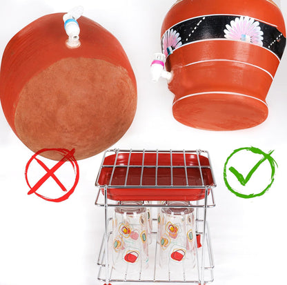 Steel Matka Stand With Tray