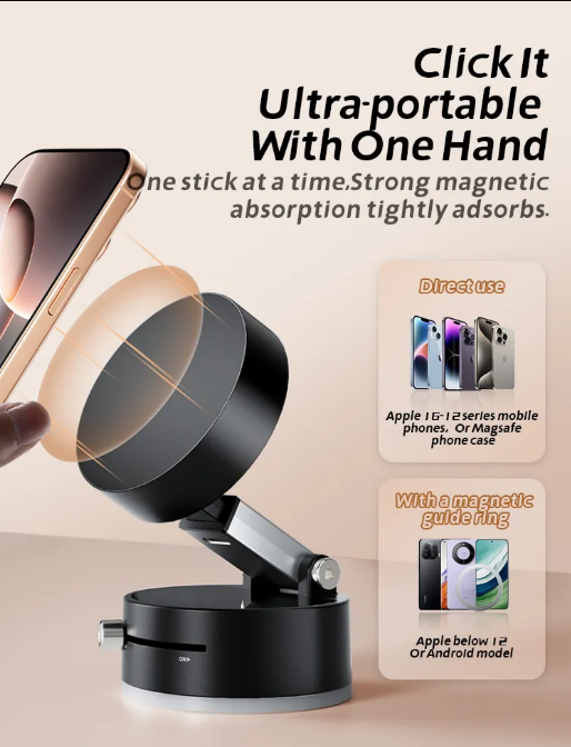 Vacuum Magnetic Suction Phone Holder