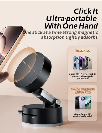 Vacuum Magnetic Suction Phone Holder
